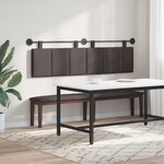 vidaXL Tête de lit suspendue Marron foncé tissu