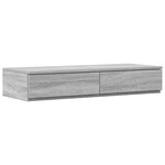 vidaXL Cadre de lit de rangement Gris Sonoma 75x190 cm