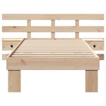 vidaXL Cadre de lit avec tiroir Marron 75 x 190 cm Bois massif en pin