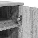 vidaXL Meuble à chaussures Sonoma gris 32x35x92 cm Bois d'ingénierie