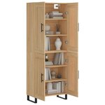 vidaXL Buffet haut Chêne sonoma 69 5x34x180 cm Bois d'ingénierie