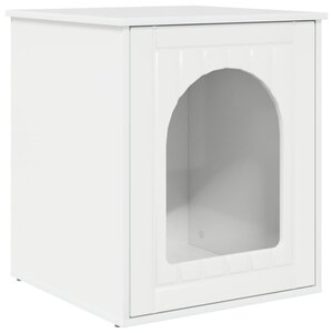 vidaXL Maison pour chat Blanc Brillant 53 x 52 x 62 cm