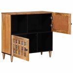 vidaXL Buffet avec porte Naturel 80 x 33 x 75 cm Bois de mangue massif