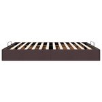 VidaXL Cadre de lit ottoman sans matelas marron foncé 160x200 cm tissu