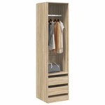 vidaXL Garde-robe avec tiroirs Chêne sonoma Bois d'ingénierie