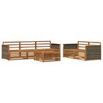 vidaXL Ensemble de canapés d'extérieur 6 Pièces Naturel