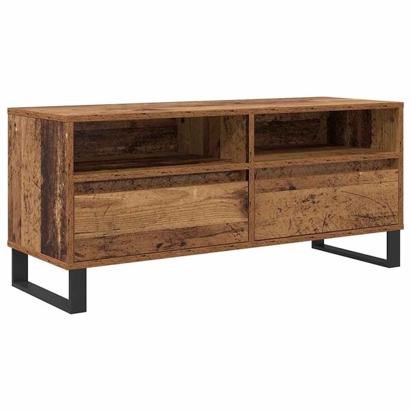 vidaXL Meuble TV avec tiroir Bois Ancien 100 x 34 5 x 44 5 cm
