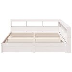 vidaXL Lit bibliothèque sans matelas blanc 180x200 cm bois pin massif