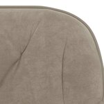 vidaXL Chaise pivotante de bureau Gris clair Velours