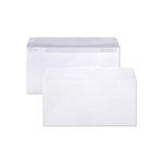 Carton de 500 enveloppes auto-adhésives blanches 11x22 cm 80g clairefontaine