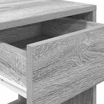 vidaXL Tables de chevet avec tiroir 2 Pièces sonoma gris 35x34x66 5 cm