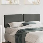 vidaXL Tête de lit capitonnée Blanc et gris clair 120 cm Pin massif