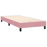 vidaXL Sommier à lattes de lit avec matelas et LED rose 80x220 cm velours