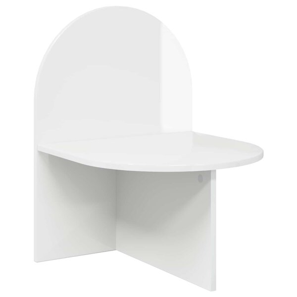vidaXL Table de chevet Blanc brillant 48 x 49 x 65 cm