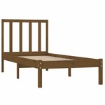 vidaXL Cadre de lit sans matelas marron miel pin massif 100x200 cm