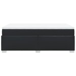 vidaXL Sommier à lattes de lit avec matelas noir 120x190 cm similicuir