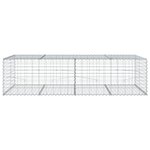 vidaXL Panier gabion avec couvercle 200x100x50 cm fer galvanisé