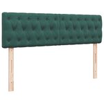 vidaXL Cadre de lit ottoman avec matelas vert foncé 140x190 cm velours