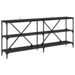 vidaXL Table console Chêne noir 180 x 30 x 75 cm Bois d'ingénierie