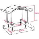 vidaXL Capot de cheminée Acier inoxydable 40 x 40 x 36 cm