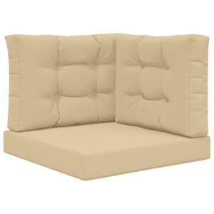 vidaXL Coussin de canapé d'extérieur 3 Pièces Beige Polyester