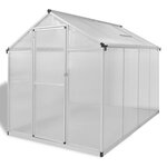 vidaXL Serre renforcée en aluminium avec cadre de base 4 6 m²