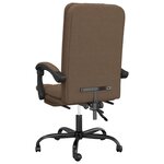 vidaXL Fauteuil inclinable de bureau Marron Tissu