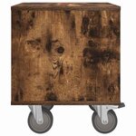 vidaXL Table de chevet Chêne fumé 40 5 x 40 x 48 cm Bois d'ingénierie