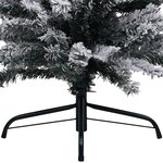 vidaXL Sapin de Noël mince pré-éclairé flocon de neige vert 120 cm PVC