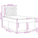 vidaXL Sommier à lattes de lit avec matelas Gris clair 120x200cm Tissu