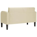 vidaXL Canapé causeuse crème 110 cm similicuir