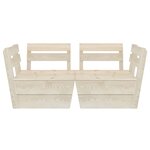 vidaXL Canapé palette à 2 places de jardin Bois d'épicéa imprégné