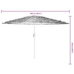 vidaXL Parasol de jardin avec mât en acier marron 268x268x226 cm
