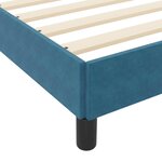 vidaXL Lit à ressorts avec matelas Bleu foncé 120 x 220 cm tissu