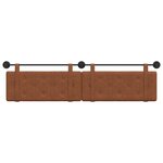 vidaXL Tête de lit suspendue Marron PU antique