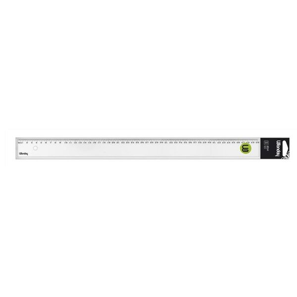 Règle Plate Plastique 50 cm 1 Biseau Transparent WONDAY