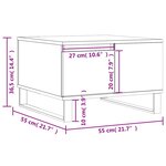 vidaXL Table basse blanc 55x55x36 5 cm bois d'ingénierie