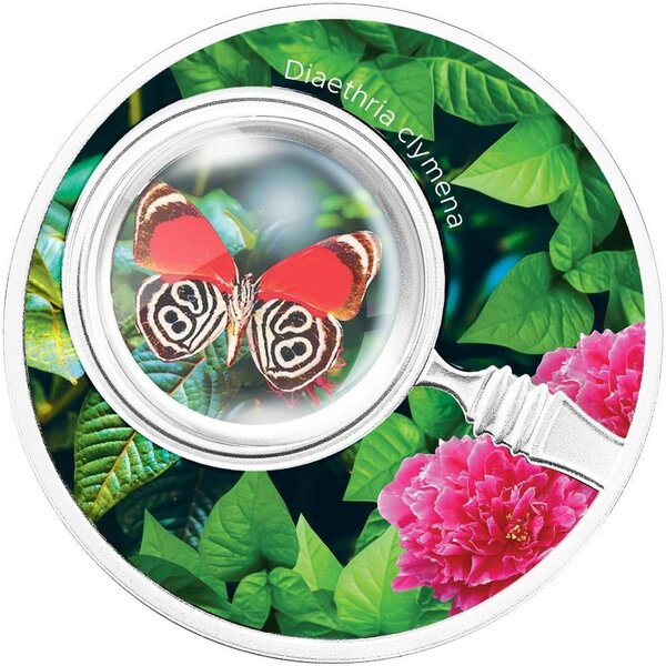 Pièce de monnaie en Argent 500 Francs g 17.50 Millésime 2024 Butterflies DIAETHRIA CLYMENA
