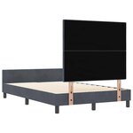 Cadre de lit vidaXL Gris foncé 120x190 cm Velours