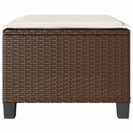 vidaXL Ensemble de bistro 3 Pièces avec coussins marron résine tressée