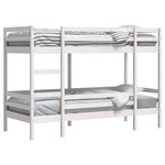 vidaXL Lit superposé sans matelas blanc 75x190 cm bois de pin massif