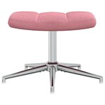 vidaXL Chaise de relaxation avec tabouret Rose Velours