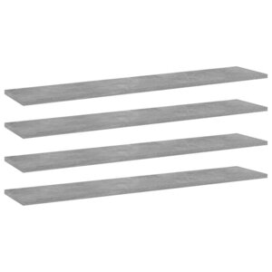 vidaXL Panneaux de bibliothèque 4 Pièces gris béton bois d’ingénierie