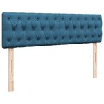 vidaXL Cadre de lit ottoman avec matelas bleu foncé 140x190 cm velours