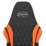 vidaXL Chaise de jeu Noir et orange Similicuir