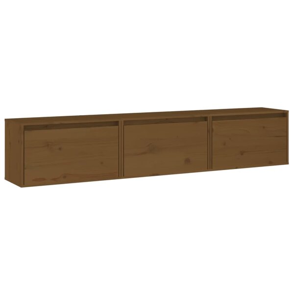 vidaXL Meubles TV 3 Pièces Marron miel Bois massif de pin