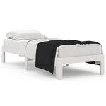 vidaXL Cadre de lit Blanc Bois massif 75x190 cm Petit simple