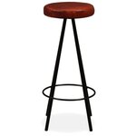 vidaXL Tabourets de bar lot de 4 cuir véritable