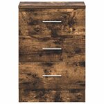 vidaXL Table de chevet Chêne fumé 38x35x56 cm Bois d'ingénierie