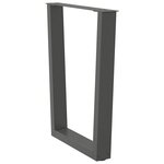vidaXL Pieds de table à manger en forme de V 2 pièces Anthracite 60 x (72-73 3) cm Acier